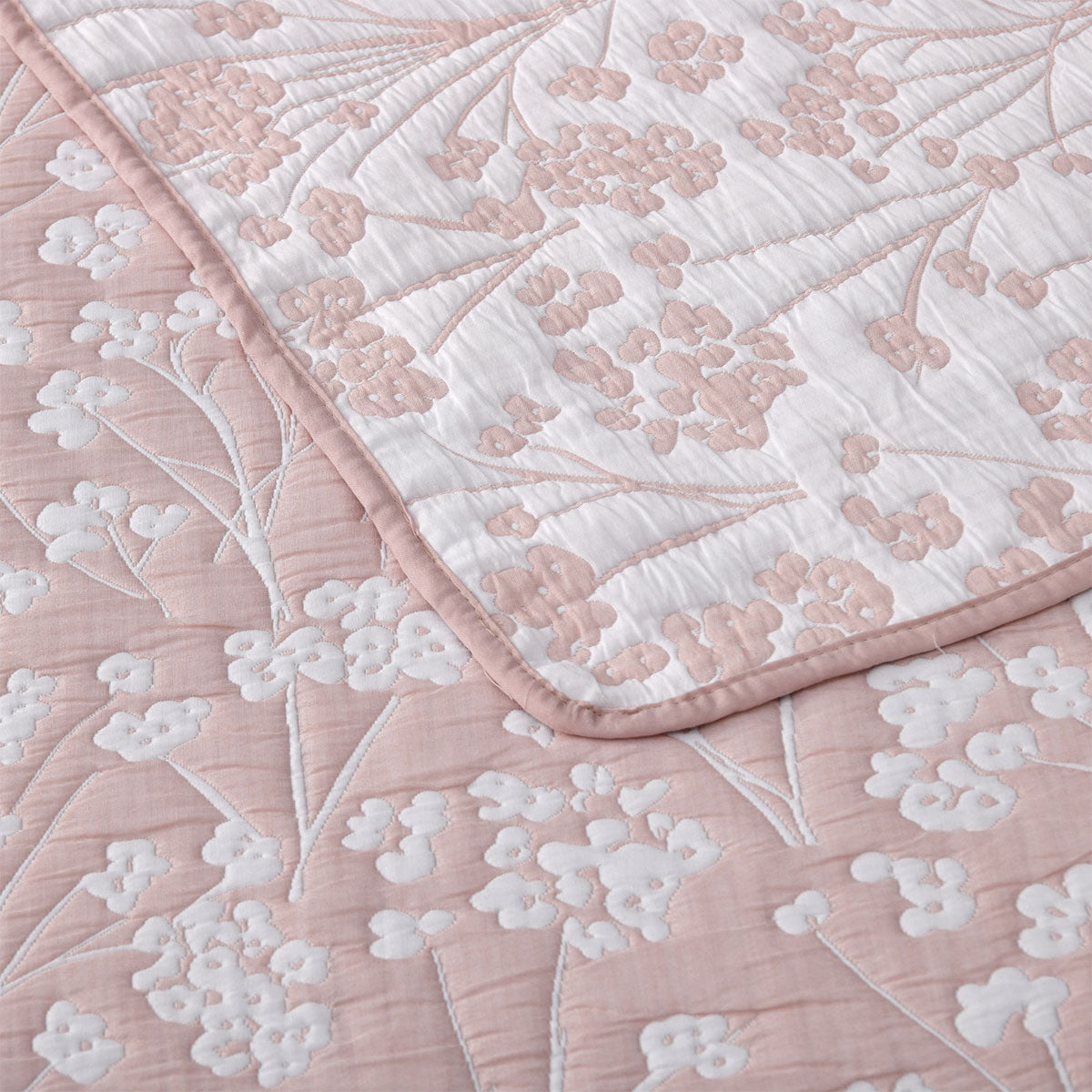 Bianca Myra Floral Bedspread Set – Blush, Single