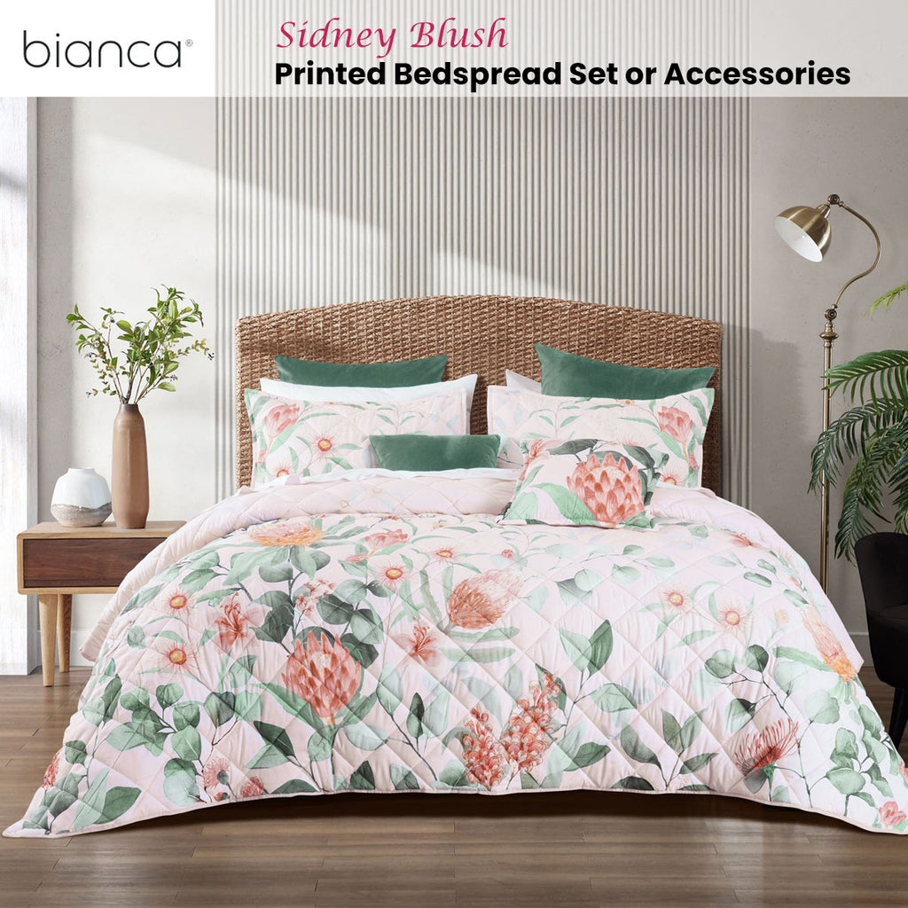 Bianca Sidney Floral Bedspread Set – Blush, King