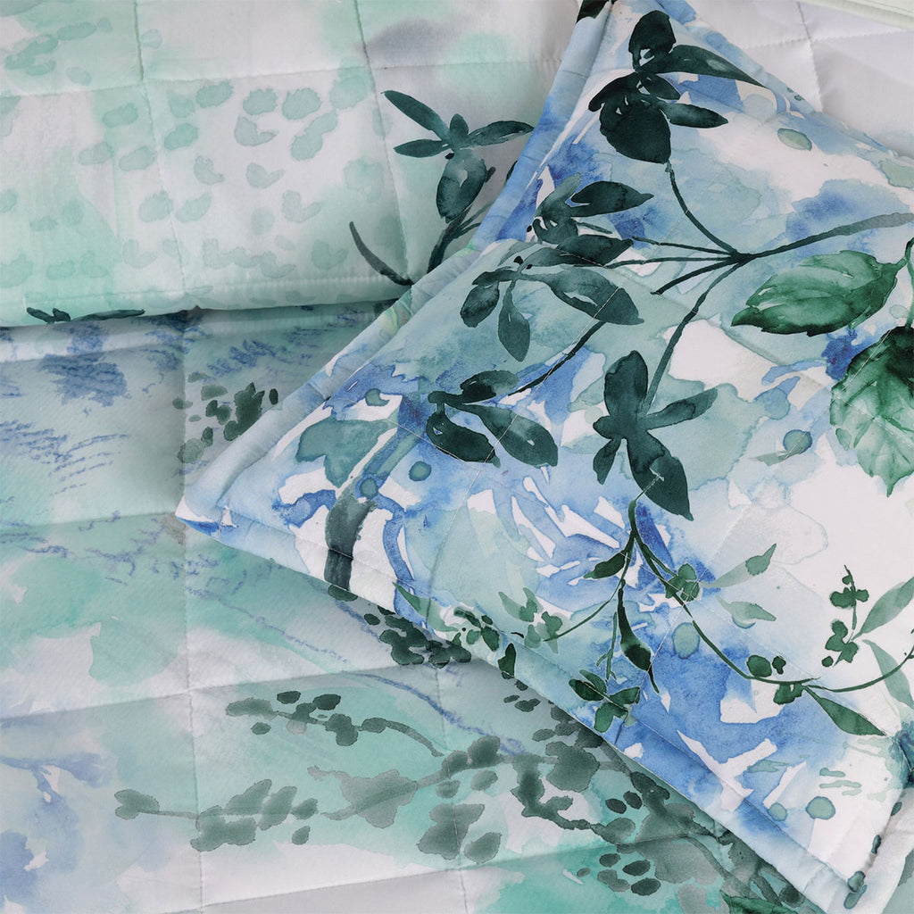 Bianca Woodbury Botanical Bedspread Set – White, King