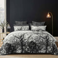 Bianca Boscage Forest Quilted Coverlet Set – Black, Queen/King