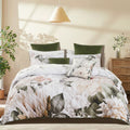 Bianca Giselle Floral Velvet Coverlet Set – White, Single/Double
