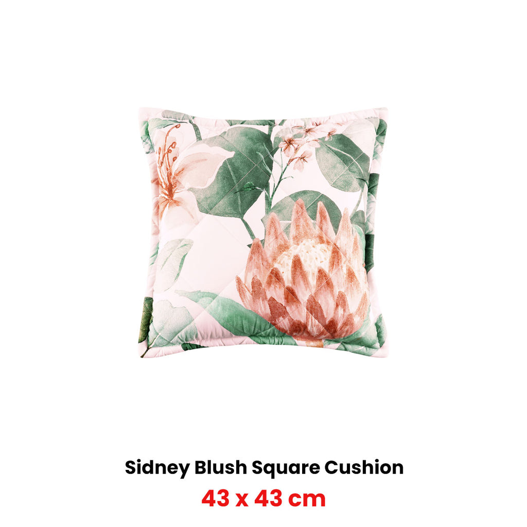 Bianca Sidney Floral Filled Cushion – Blush, 43 × 43 cm