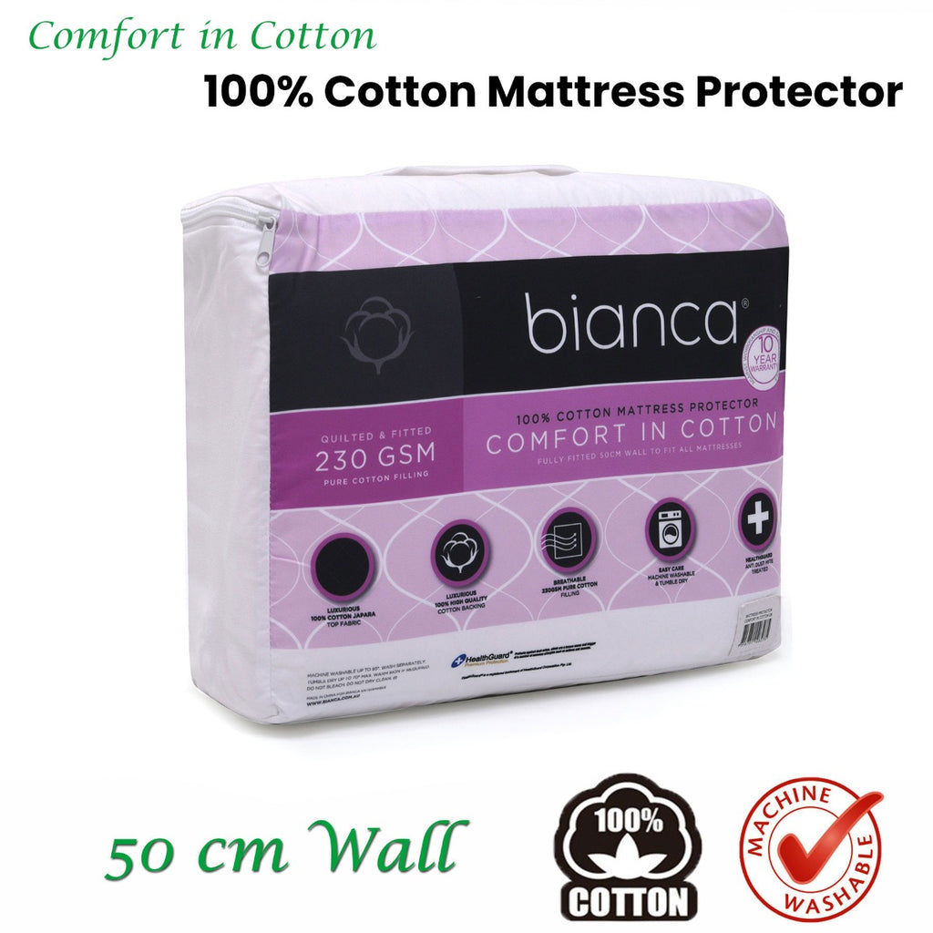 Bianca Comfort in Cotton 230 GSM Mattress Protector – King Single