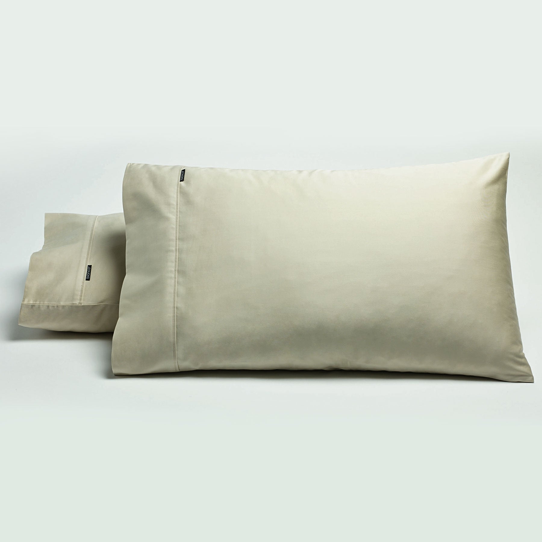 Bianca 500 Thread Count Cotton Sateen Pillowcase Pair – Stone