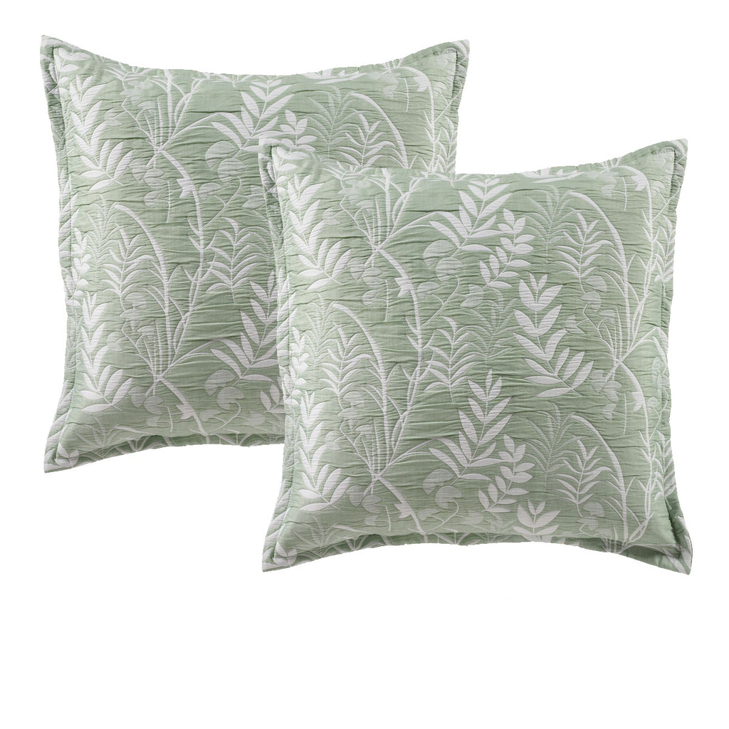 Bianca Eden Botanical European Pillowcase Pair – Sage
