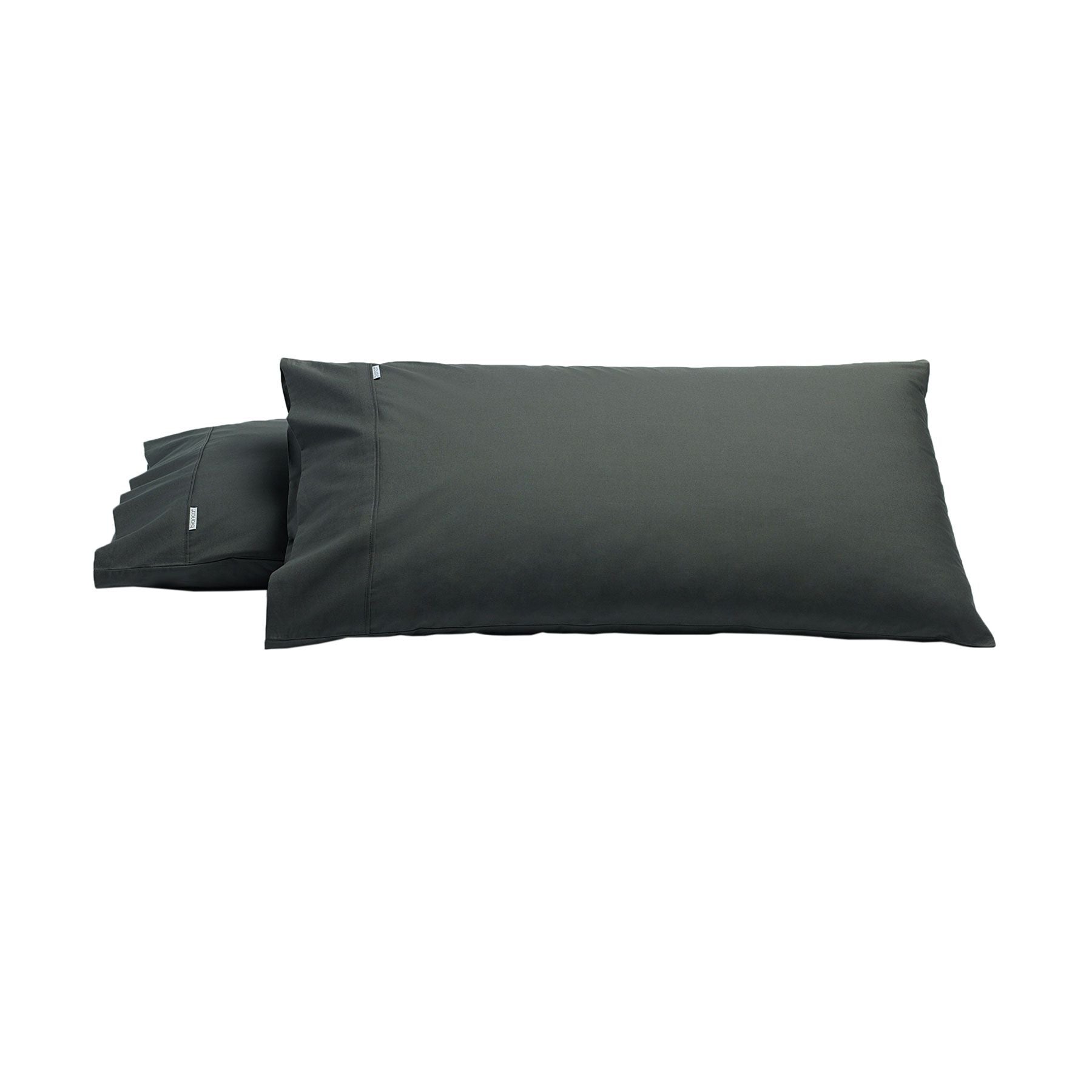 Bianca Heston 300 Thread Count Cotton Percale King Pillowcase Pair – Charcoal
