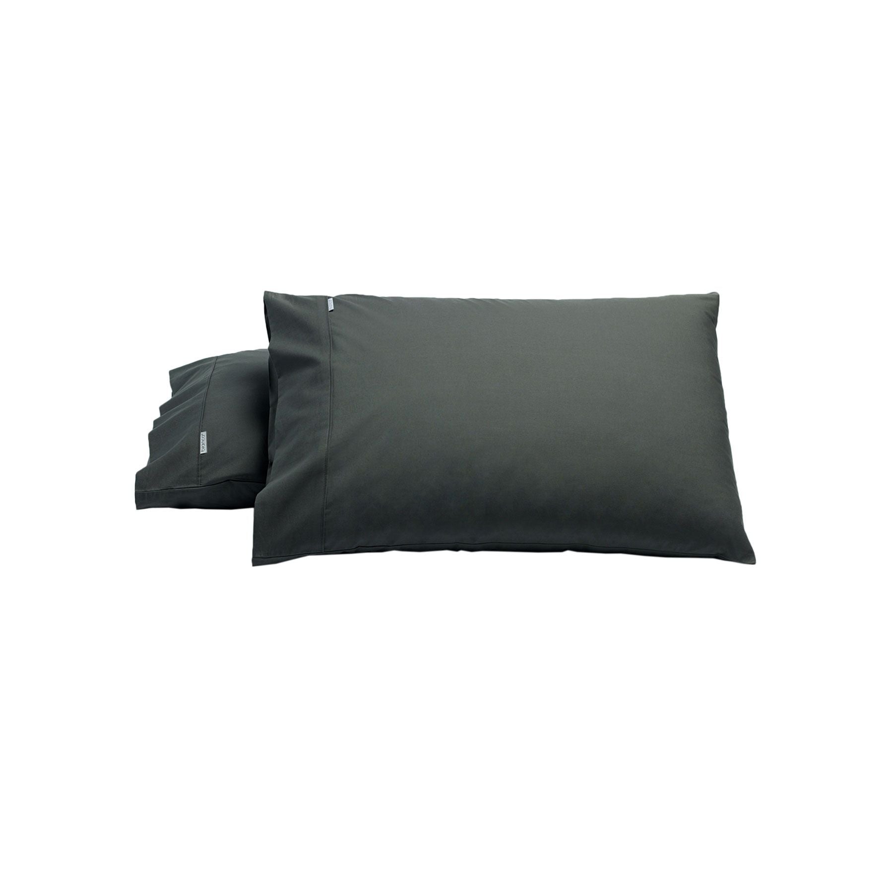 Bianca Heston 300 Thread Count Cotton Percale Pillowcase Pair – Charcoal