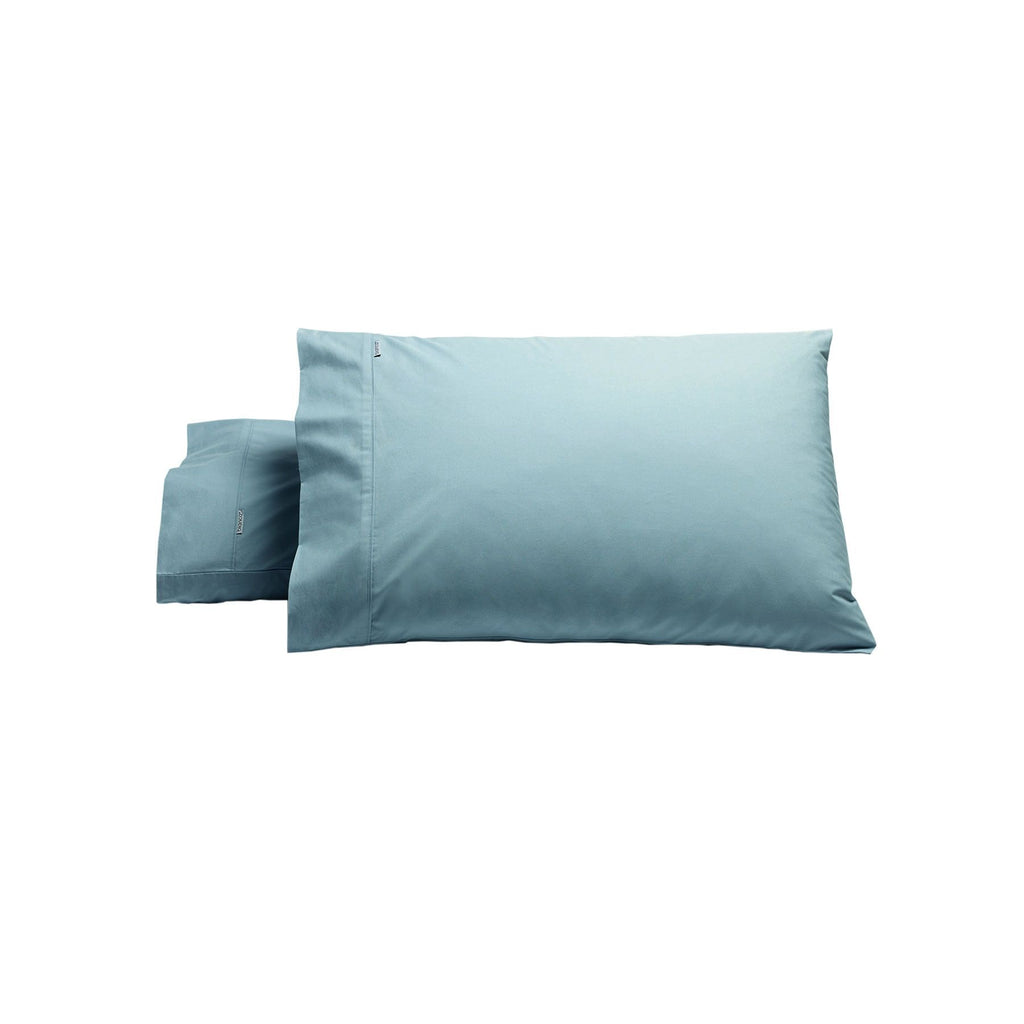 Bianca Heston 300 Thread Count Cotton Percale Pillowcase Pair – Steel Blue