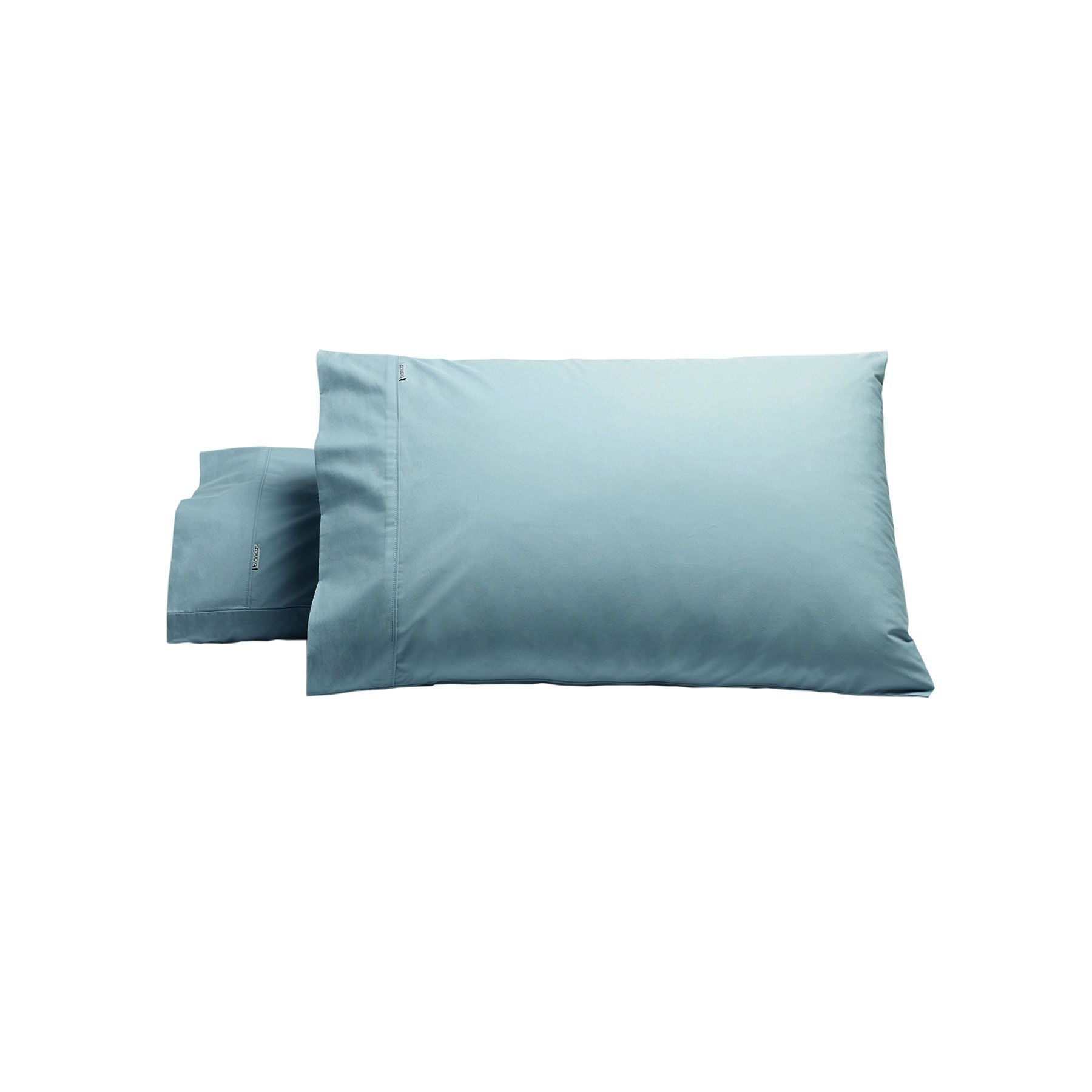 Bianca Heston 300 Thread Count Cotton Percale Pillowcase Pair – Steel Blue