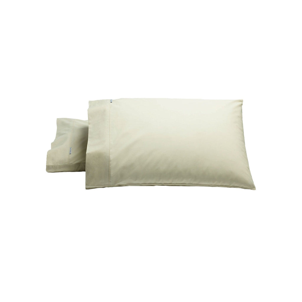 Bianca Heston 300 Thread Count Cotton Percale Pillowcase Pair – Stone