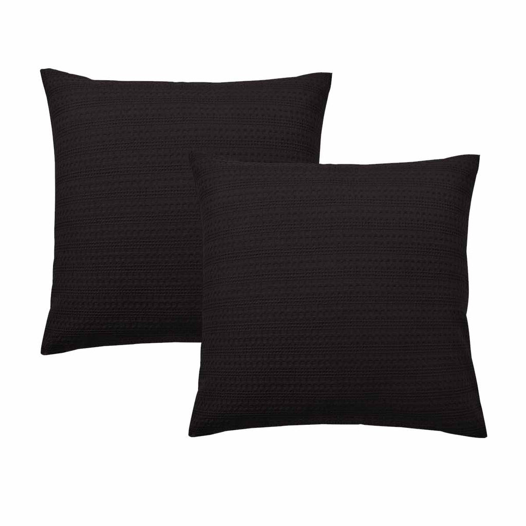 Bianca Kahlani Waffle European Pillowcase Pair – Chocolate