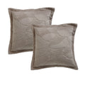 Bianca Kairo Velvet European Pillowcase Pair – Taupe