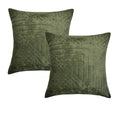 Bianca Navarro Velvet European Pillowcase Pair – Olive