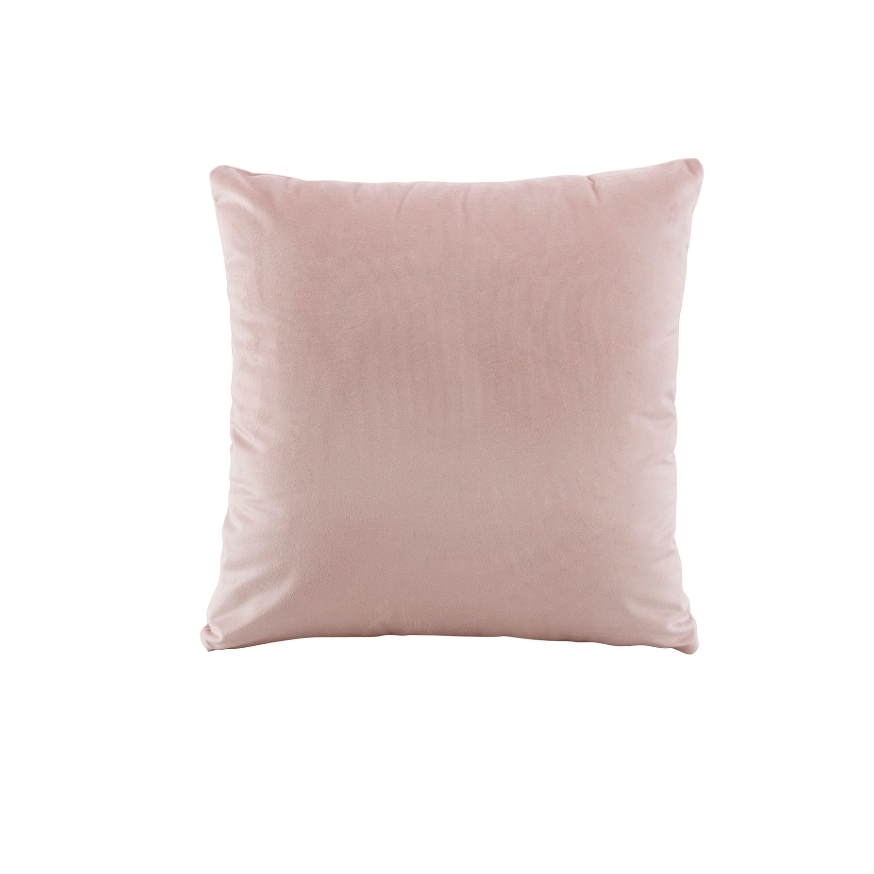 Bianca Vivid Velvet Filled Cushion – Blush, 43 × 43 cm