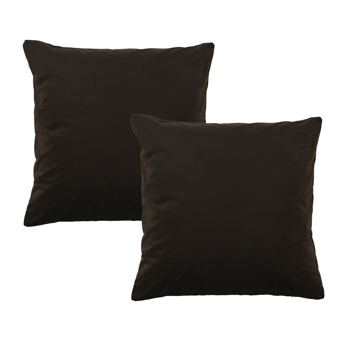Bianca Vivid Velvet European Pillowcase Pair – Chocolate