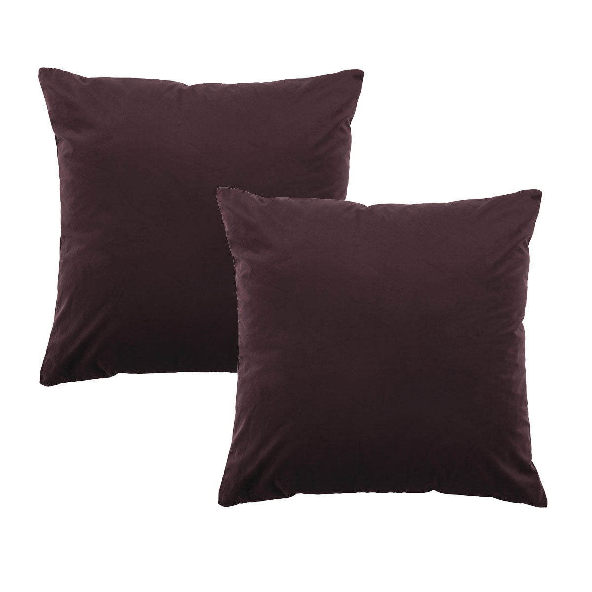 Bianca Vivid Velvet European Pillowcase Pair – Plum