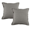 Bianca Zaria Embroidered European Pillowcase Pair – Taupe