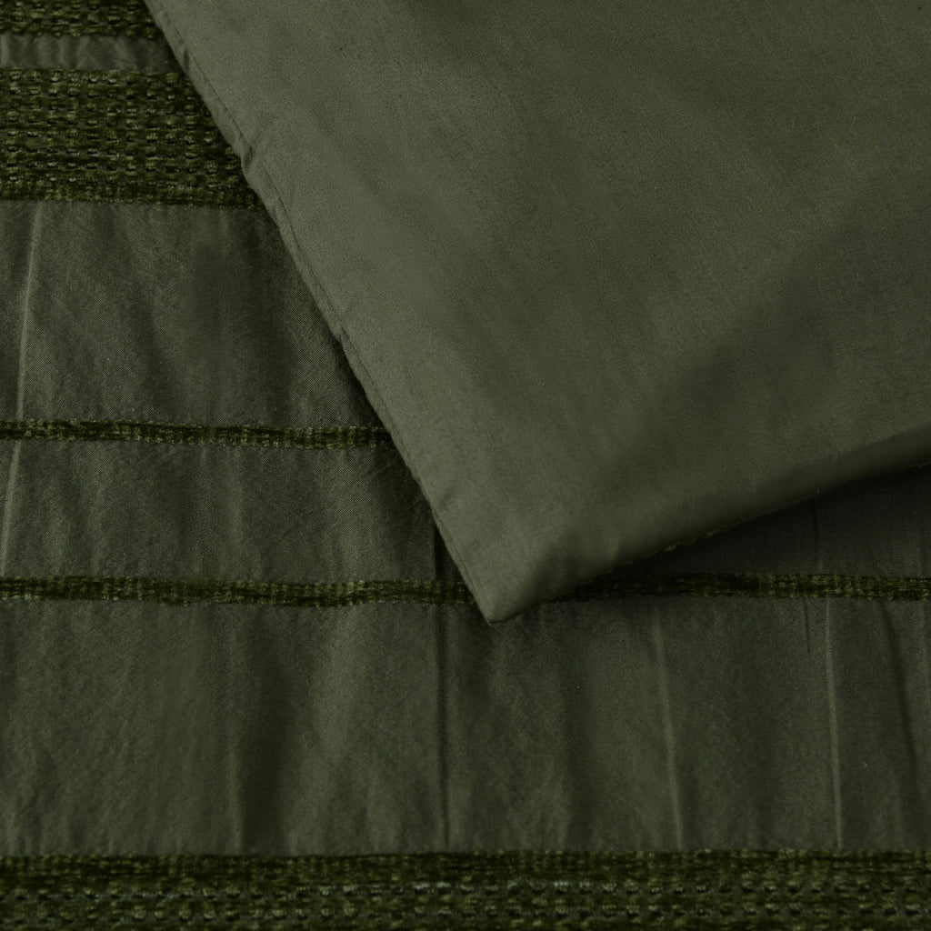 Bianca Avery Super King Quilt Cover Set – Forest green