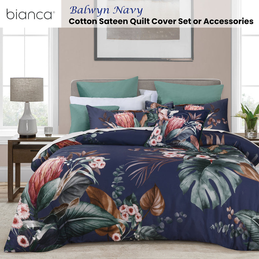 Bianca Balwyn Queen Quilt Cover Set – Navy