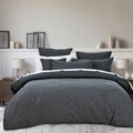 Bianca Hallston Pre-Washed Cotton Quilt Cover Set – Charcoal, King