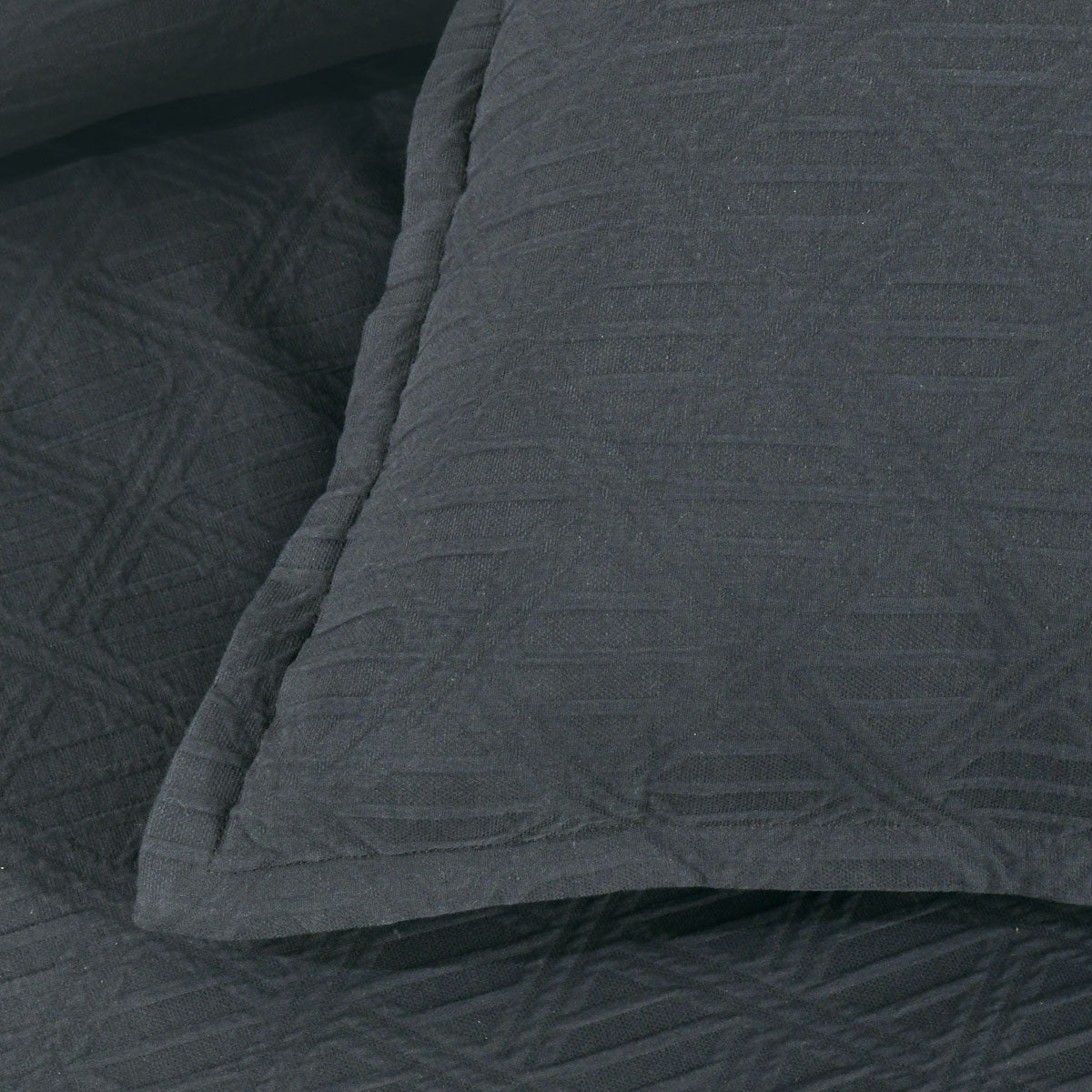Bianca Hallston Pre-Washed Cotton Quilt Cover Set – Charcoal, King