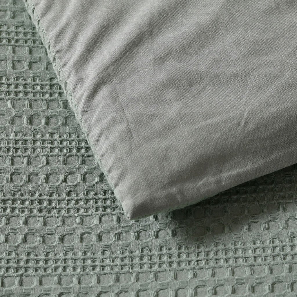 Bianca Kahlani Sage Waffle Quilt Cover Set King