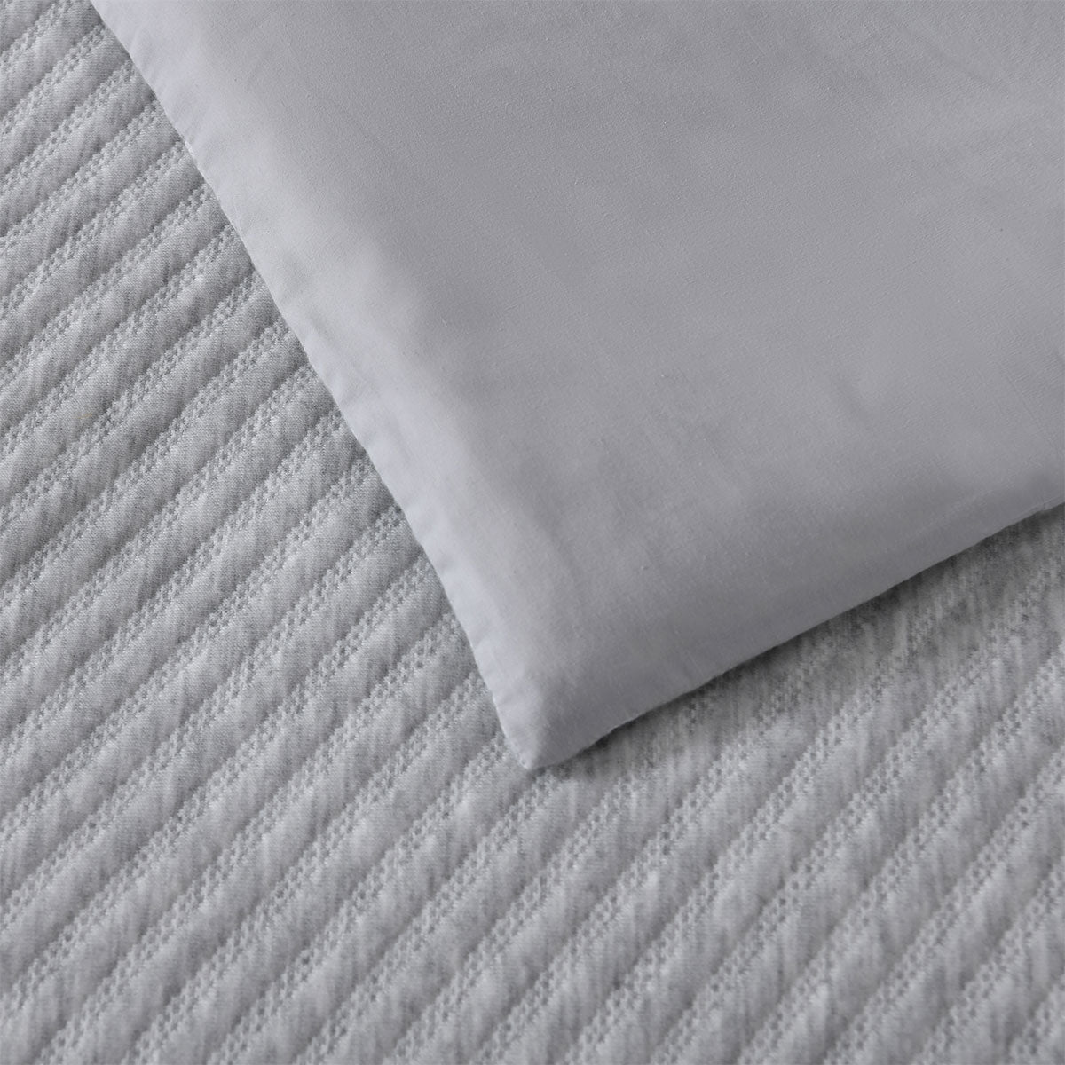 Bianca Pesaro Polyester-Cotton Quilt Cover Set – Grey, King