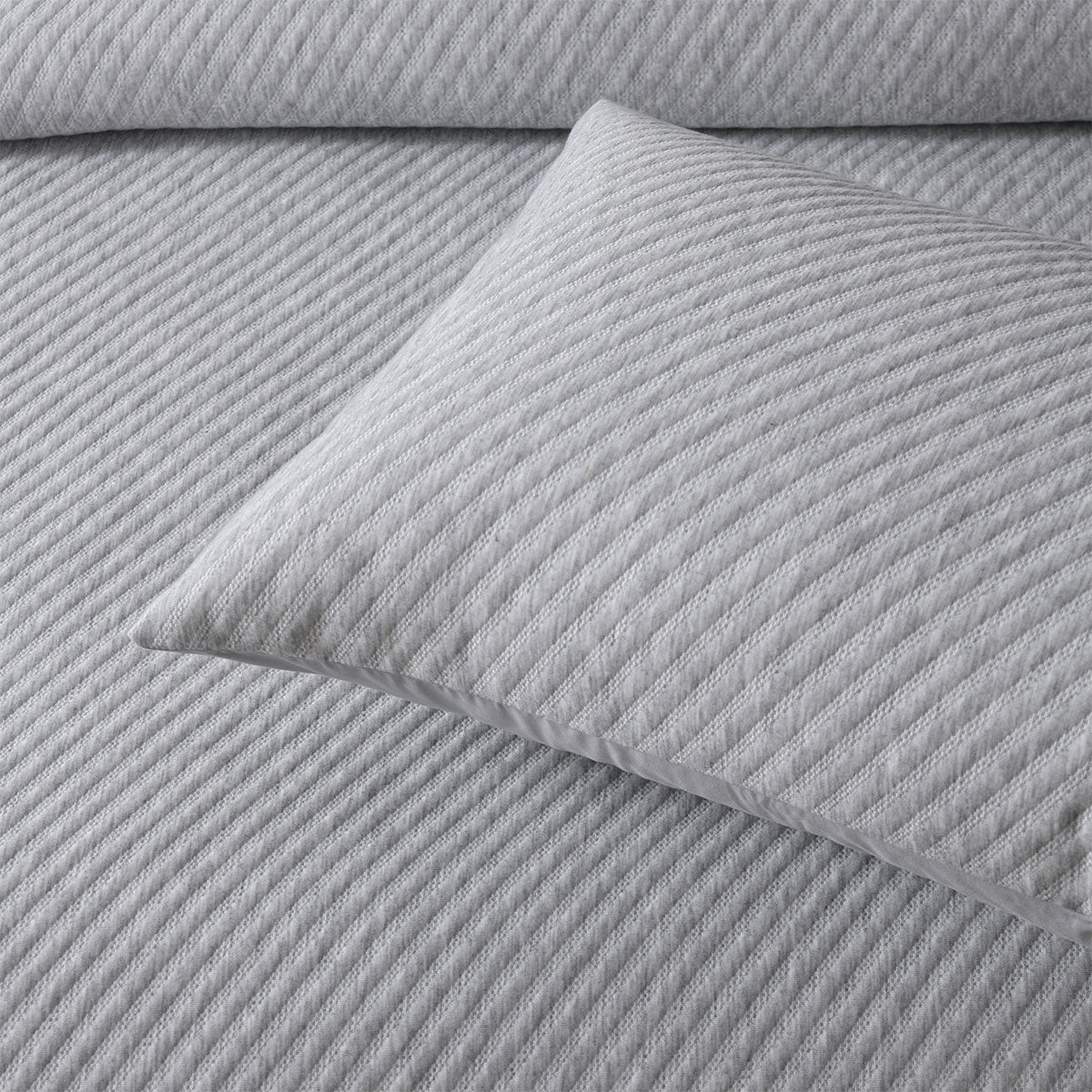 Bianca Pesaro Polyester-Cotton Quilt Cover Set – Grey, Queen