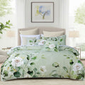 Bianca Salisbury Cotton Sateen Quilt Cover Set – Sage, Queen