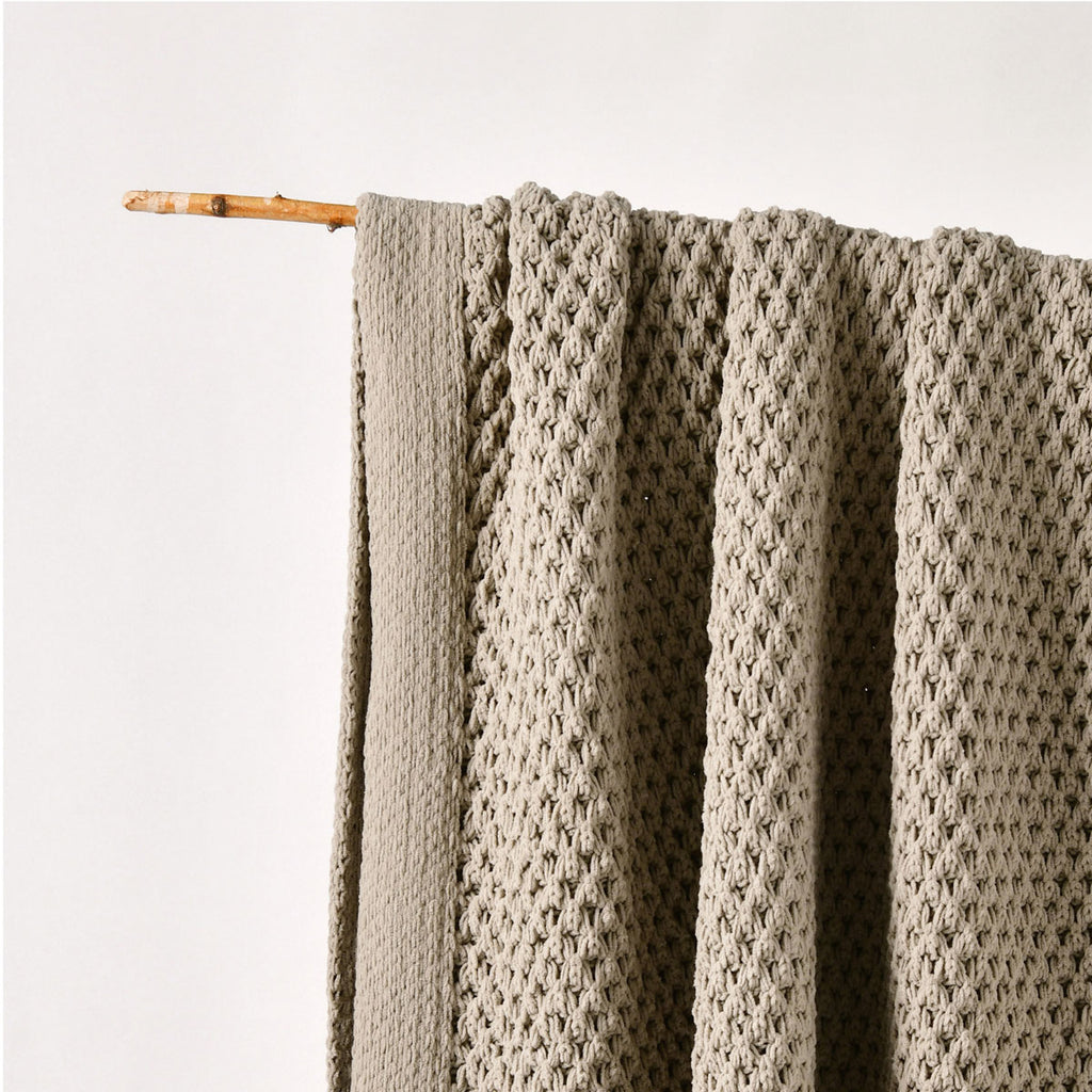 Bianca Sofala Chenille Throw – Taupe, 130 × 170 cm