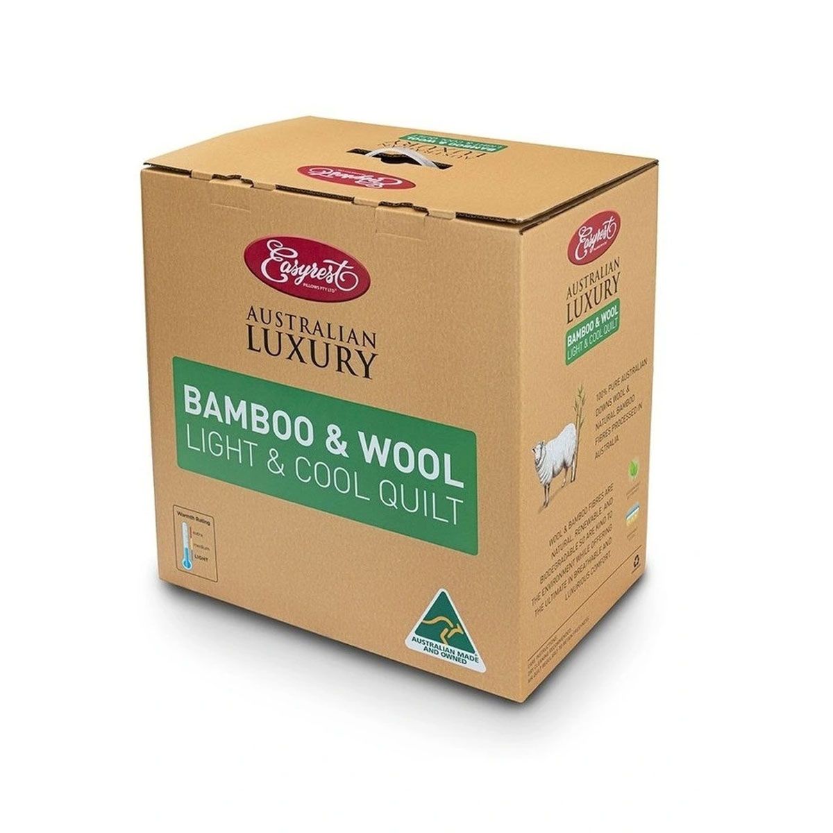Easyrest Bamboo and Wool Quilt – Queen, Light Weight