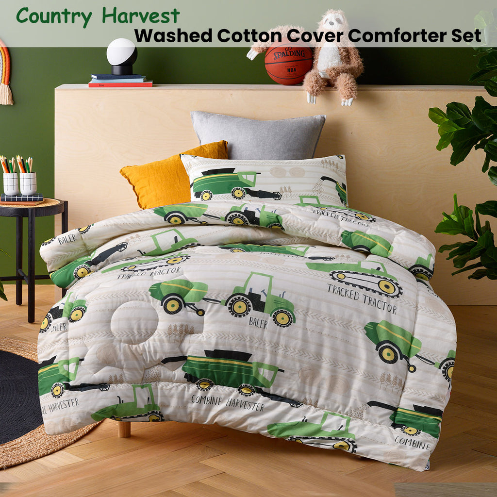 Happy Kids Country Harvest Cotton Comforter Set – Single