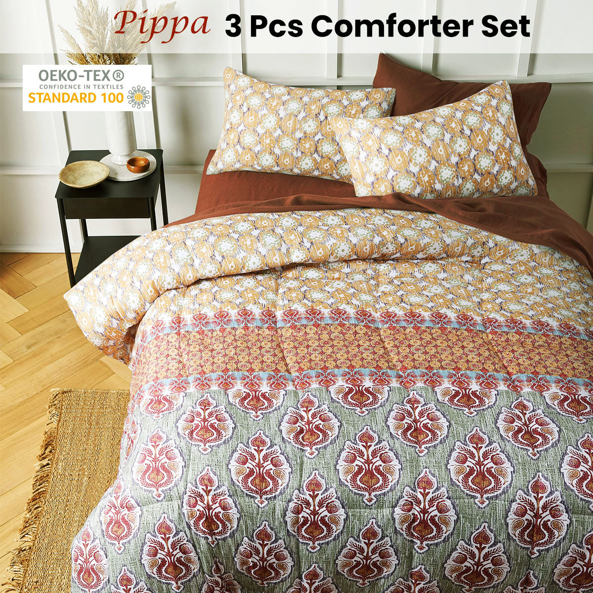 Big Sleep Pippa Quilted Comforter Set – King, 3-Piece