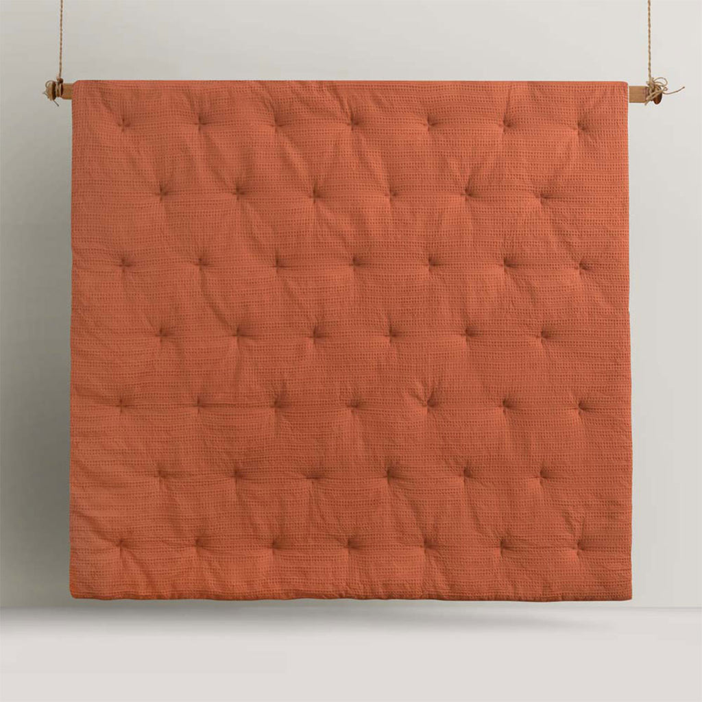 Accessorize Soho Waffle Polyester Comforter Set – Tobacco, King