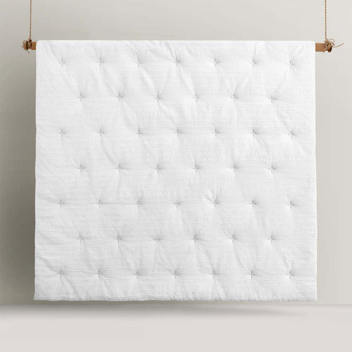 Accessorize Soho Waffle Polyester Comforter Set – White, King