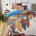 Accessorize Sorrel Foliage Cotton Comforter Set – White, Queen