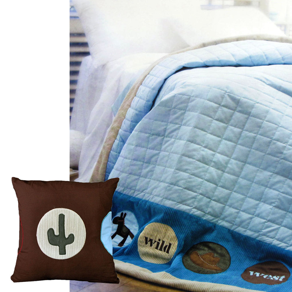 Happy Kids Wild Wild West Embroidered Comforter & Cushion Set – Single