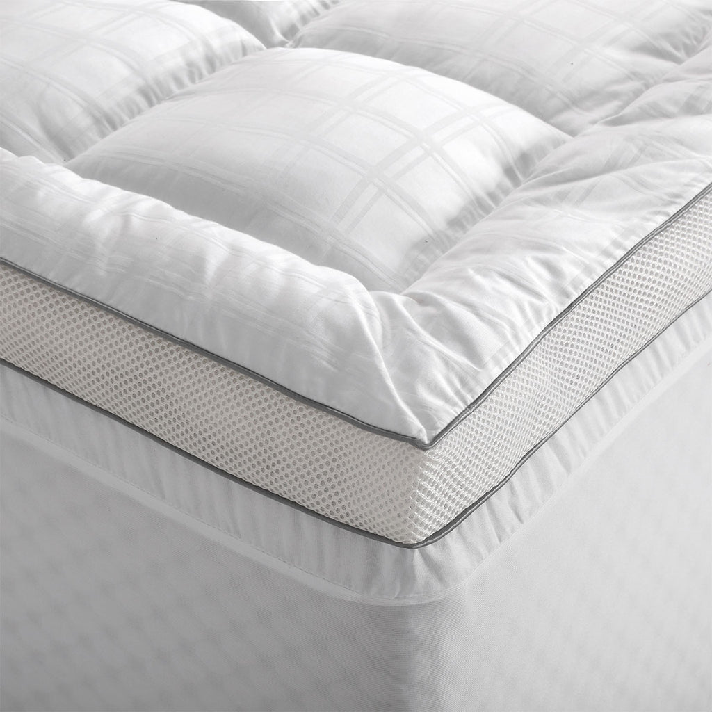 Accessorize Deluxe Hotel 375TC Cotton-Top Mattress Topper – Queen
