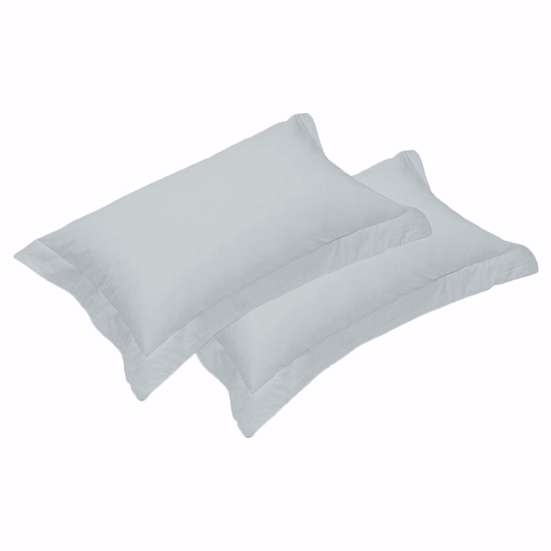 500TC Egyptian Cotton Tailored Pillowcases, 2 Pack – Silver