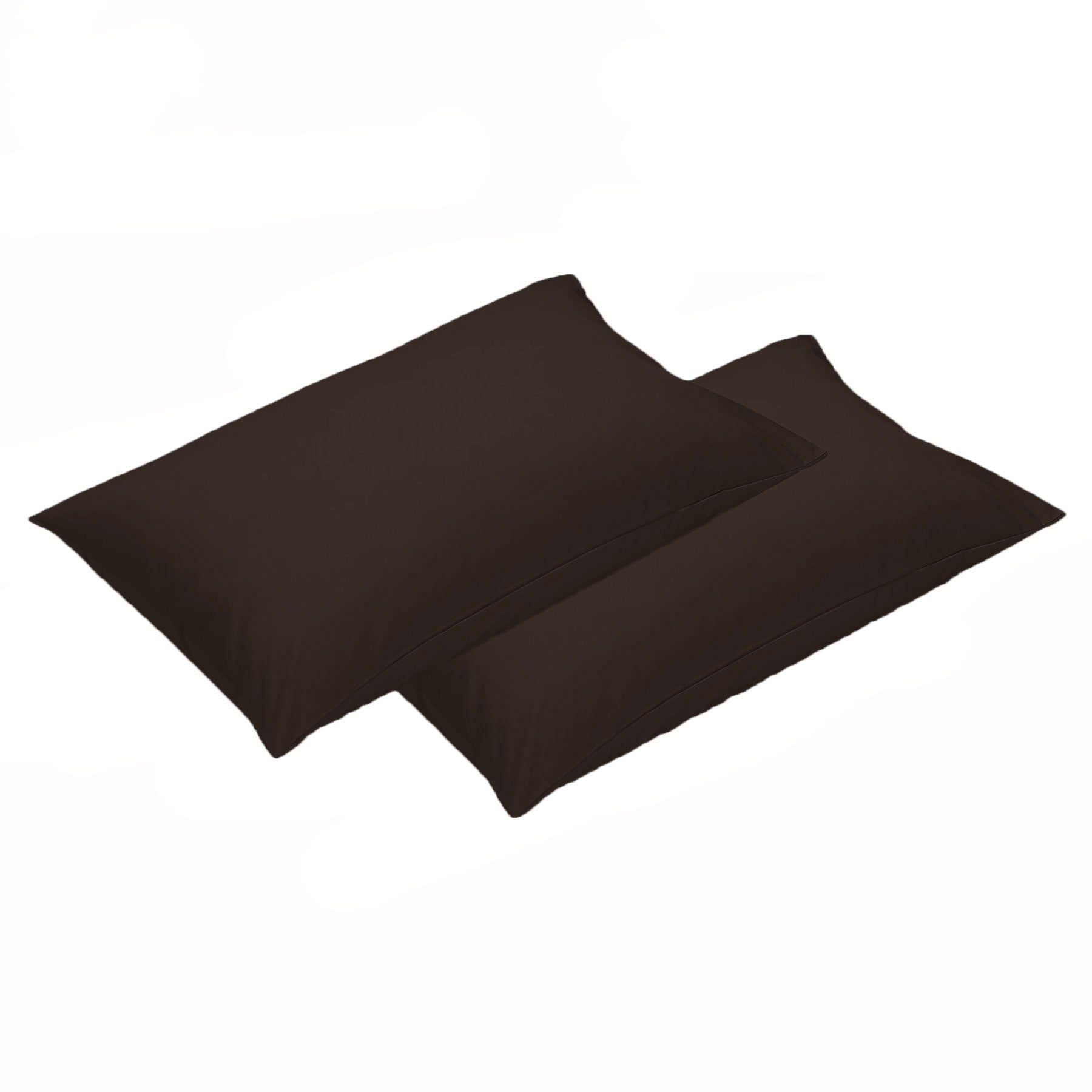 500TC Cotton Standard Pillowcases, 2 Pack – Chocolate