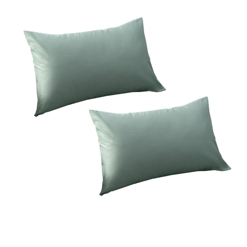 Accessorize 400TC Bamboo-Viscose Cotton Standard Pillowcases, 2 Pack – Sage