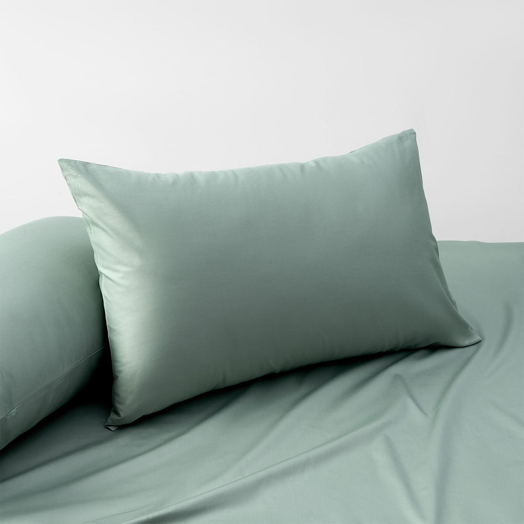 Accessorize 400TC Bamboo-Viscose Cotton Standard Pillowcases, 2 Pack – Sage
