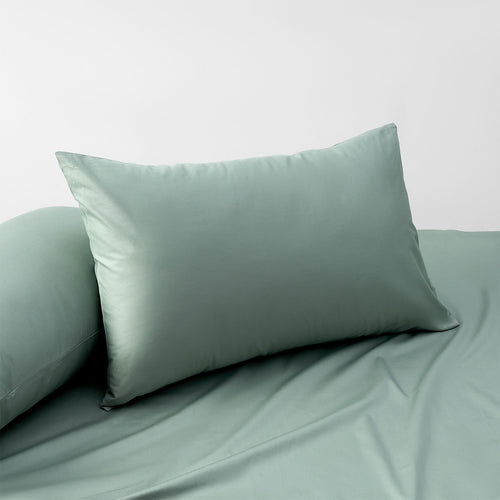Accessorize 400TC Bamboo-Viscose Cotton Standard Pillowcases, 2 Pack – Sage