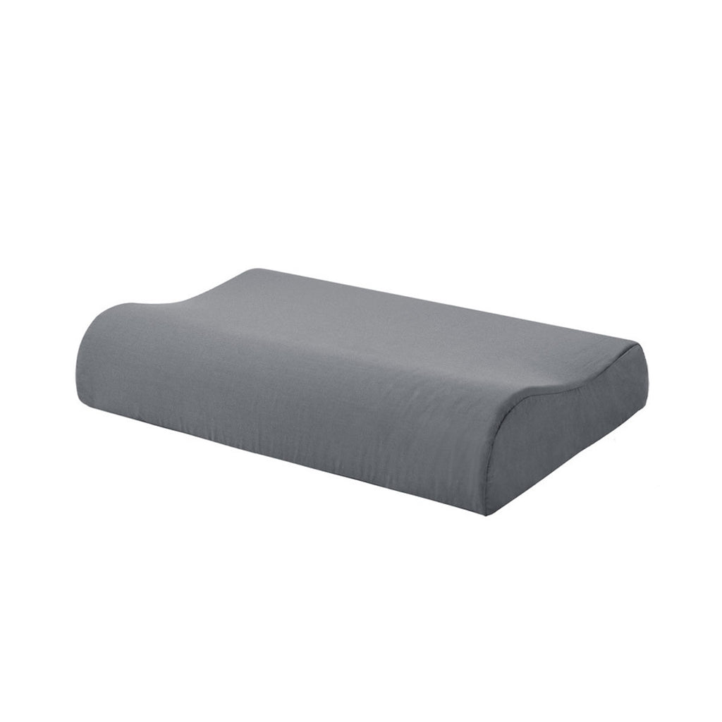 Accessorize Cotton-Rich Contour Pillowcase – Charcoal, 40 × 60 × 12 cm