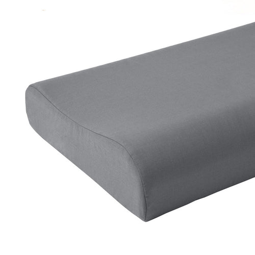 Accessorize Cotton-Rich Contour Pillowcase – Charcoal, 40 × 60 × 12 cm