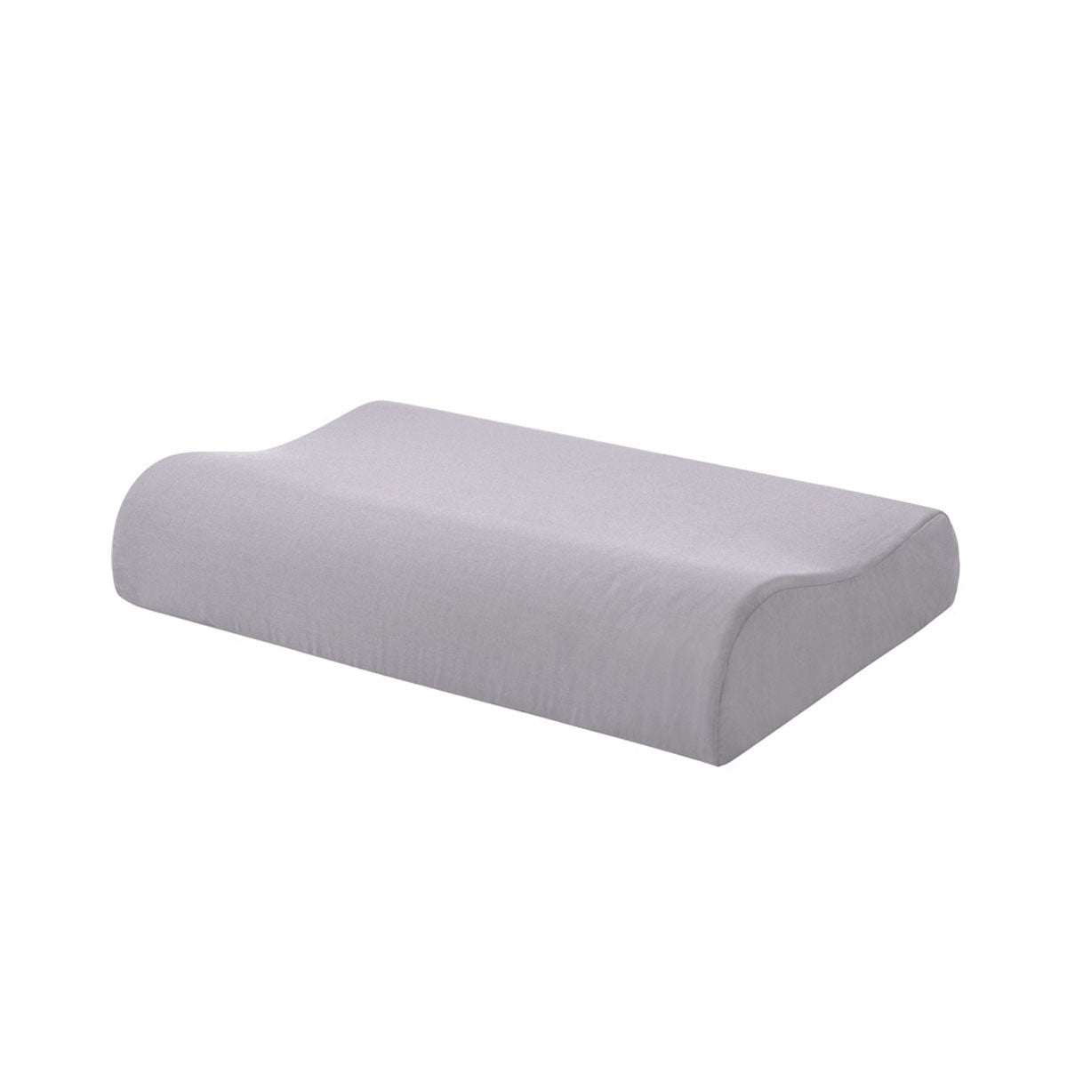 Accessorize Cotton-Rich Contour Pillowcase – Silver, 40 × 60 × 12 cm