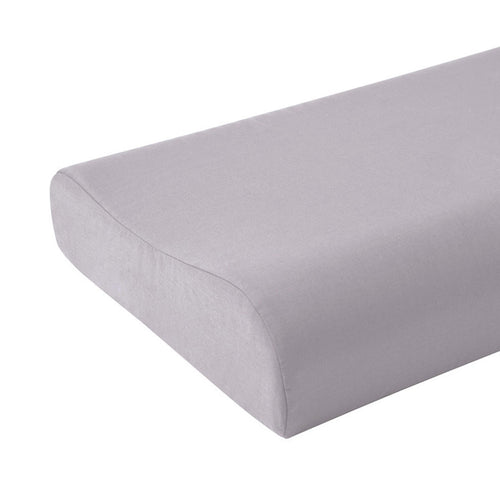 Accessorize Cotton-Rich Contour Pillowcase – Silver, 40 × 60 × 12 cm