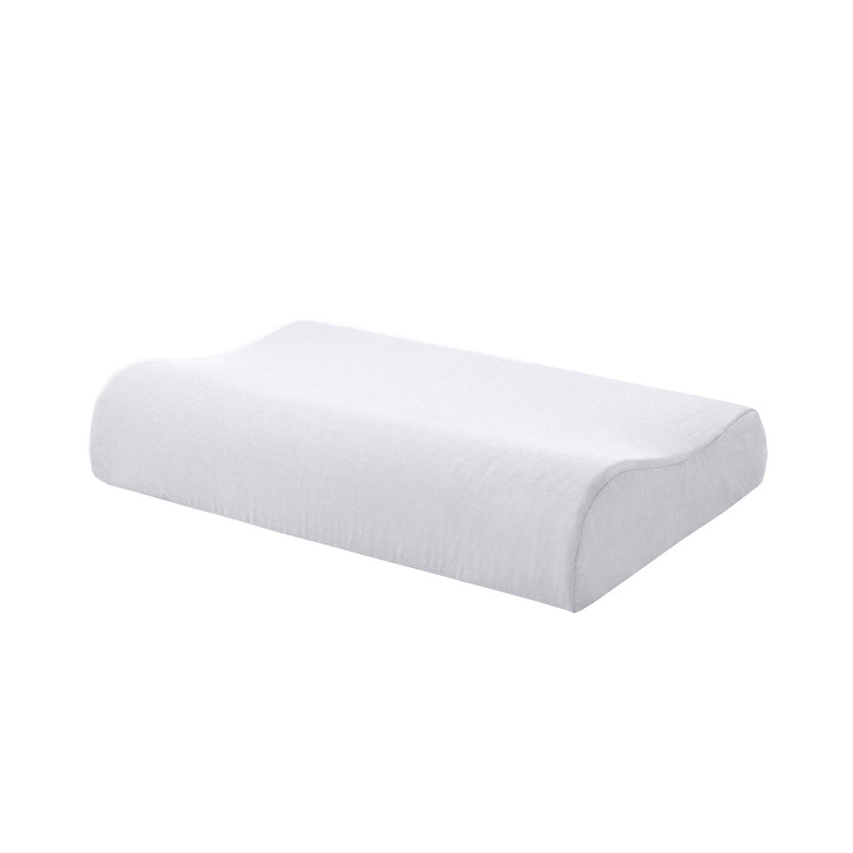 Accessorize Cotton-Rich Contour Pillowcase – White, 40 × 60 × 12 cm