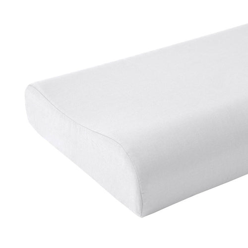 Accessorize Cotton-Rich Contour Pillowcase – White, 40 × 60 × 12 cm