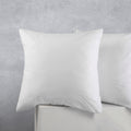 Accessorize 50/50 Polyester-Cotton European Pillowcases, 2 Pack – White